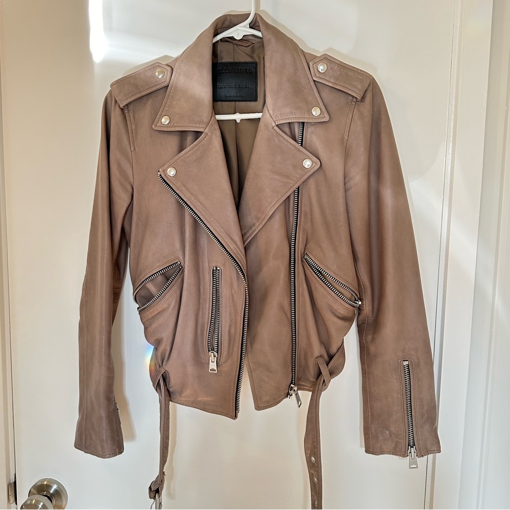 AllSaints leather Balfern jacket